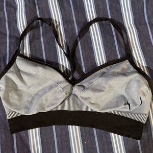 Lululemon Athletica Black and Gray Sports Bra